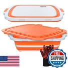 Xl Collapsible Bbq Prep Tub With Cutting Board & Drain Plug Portable Food. Fixed Price $75.78.