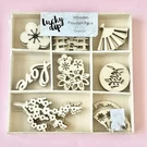 Kaisercraft Oriental Lucky Dip Wooden Flourish Pack Scrapbook. Fixed Price $5.74.