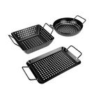 Small Non-stick 3 Piece Basket Set Bbq Grilling For ... Fas. Fixed Price $52.99.