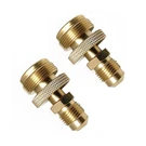 Acxico 2 Pcs Grill Stove 1LB Propane Tank Regulator Adapter 3/8 Inches, Brass. Fixed Price $14.52.