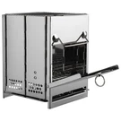 Outdoor Portable Wood Burning Camping Stove Barbecue Folding Chrome Steel Grill. Fixed Price $19.99.
