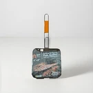 Folding Bbq 8 X Fish Meat Griller/cooker Portable Stainless Steel W/lock.. Fixed Price $14.75.