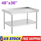 48"X30" Stainless Steel Prep Grill Tables Equipment W/removable Backsplash. Fixed Price $128.99.