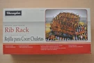 Charmglow Deluxe Non-stick Rib Rack For The Grill Black. Fixed Price $9.95.