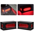 2PCS Steel Trailer Lights Boxes Housing Kit W/6 Inch Oval Red Led Tai.... Fixed Price $48.27.