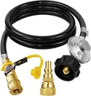 Mcampas 8FT Quick Connect Propane Hose With REGULATOR,1/4" Female. Fixed Price $46.12.