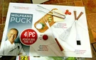 Wolfgang Puck 4 Pc Acacia Bbq Tool Set Oversized Design Stainless Steel Hanging. Fixed Price $49.99.