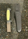 Morakniv Knife Pro Chisel Lime Green Black Rubber Handle W/ Sheathe Rectangle. Fixed Price $14.88.
