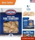 Natural Hardwood Fire Starter Rolls Quick Light, 32 Count Water-resistant. Fixed Price $37.04.