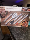 Parini 5 Piece Grill Tool Set - Tongs, Fork, Spatula, Basting & Cleaning Brush. Fixed Price $14.78.