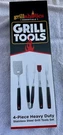 Grillaholics Essentials 4-PIECE Heavy Duty Stainless Steel Tools Set. Fixed Price $25.99.