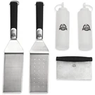 Pit Boss Deluxe 5 Piece Griddle Tool Set Accessories Kit Bottle Spatula Scraper. Fixed Price $36.95.