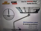 Magma Locking Flush Deck Socket A10-126 For All Marine Kettle Grill Mounts. Fixed Price $89.99.