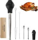 Jy Cookment Stainless Steel Turkey Baster Syringe For Cooking Meat Inject. Fixed Price $27.32.