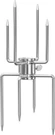 Onlyfire Double Sided 4 Pronged Rotisserie Fork Most Grills, 1 Pc, Silver. Fixed Price $28.09.
