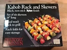 Charcoal Companion Kabob Rack & Six 14 Inch Skewers. Fixed Price $14.00.