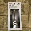 3 Piece Outdoor Gourmet Antler Bbq Tool Set W/stainless Steel Handles. Fixed Price $24.99.