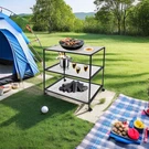 Kitchen Prep Table Bbq Grill Bar Cart Outdoor Griddle Cooking Stainless Steel. Fixed Price $94.20.