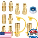 Atkke 3/8 Inch Natural Gas Quick Connect Fittings Kit Lp Propane Hose Discon. Fixed Price $68.09.