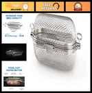 Stainless Steel Rotisserie Grill Basket For Standard Spit Rods - Perfect Win. Fixed Price $133.99.