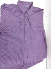 Bruno Shirt Mens 2XL Big Blue Red Geometric Print Button Up Short Sleeve Cotton. Fixed Price $14.99.