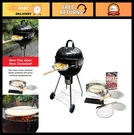 Deluxe Outdoor Pizza Oven Conversion Kit For Kettle Grill, Fits 18"/22.5" Grills. Fixed Price $108.89.