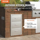 17W X 30H 21D Inch Outdoor Kitchen Stainless Steel Double Access Drawers With. Fixed Price $266.52.