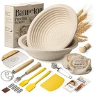 Wood Pulp Banneton Bread Proofing Basket Set, Non-stick Dough Bowl F.... Fixed Price $43.35.
