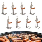 8 Pcs Funny Hot Dog Holder For Grilling-portable Roaster-reusable Sta.... Fixed Price $20.87.