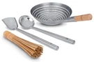 S/s Tools 4 Pcs Set: Ladle, Spatula, Strainer, Brush/utensils Traditional Asi.... Fixed Price $95.19.
