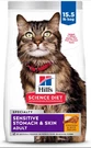 Hills Science Diet Adult Sensitive Stomach Skin Chicken Rice Dry Cat Food 15.5LB. Fixed Price $54.50.
