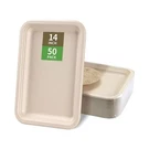 Bloomoon 50 Pack 14 Inch Heavy-duty Disposable Food Trays, Compostable Inc.... Fixed Price $47.51.