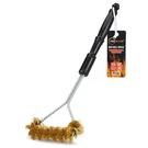 Fireflame Bbq Grill Brush Non-scratch Brass Bristles 16-INCH Lo... Fas. Fixed Price $41.99.