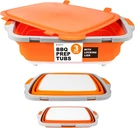 Drip Ez Collapsible Bbq Prep Tubs 3-PIECE Set- For Meal Marinating Food Sto. Fixed Price $228.33.