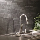 Aspect 6 In. X 24 Natural Stone Backsplash Peel & Stick, Charcoal Slate. Fixed Price $8.09.
