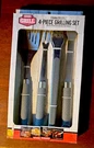 Expert Grill Stainless Steel 4-PIECE Bbq Tool Set Spatula Fork Tongs Brush. Fixed Price $10.00.