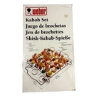 Vintage Nos 1989 Weber Shish Kabob 6 Piece Set #2501 Charcoal & Propane Grill. Fixed Price $11.99.