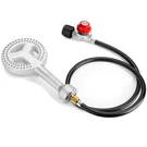 Bestfire Cast Iron Propane Burner W/ Regulator Hose High Pressure Head. Fixed Price $37.44.