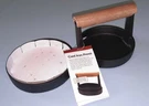 Mr. Bar-b-q Pre-seasoned Cast Iron Burger Grill Press Round W/rosewood Handle. Fixed Price $17.95.