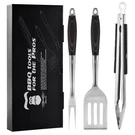 Grilaz Stainless Steel Bbq Tool Set Dark-dyed Wood Handles Heavy Duty Grilling. Fixed Price $54.21.