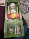 Hallmark Baseball Themed Bbq Utensil - Salt Pepper Spatula Fork Set. Nib.. Fixed Price $10.50.