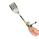 Gei Open Face Fishing Pole Bbq Spatula Stainless Steel Grill Tool Novelty Unique. Fixed Price $21.99.