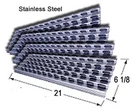 Viking Stainless Steel Gas Grill Bottom Heat Plate(set Of 4) 21" X 6 1/8" 94091. Fixed Price $169.95.
