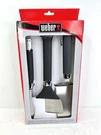 Weber Portable Griddle Tool Set 3-PIECE Spatula Tongs Scraper Bbq Grilling New. Fixed Price $32.99.