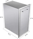 Single Pull-out Trash Drawer Stainless Steel Outdoor Kitchen 14W27H. Fixed Price $132.58.
