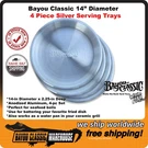 Bayou Classic Aluminum Silver 14" Diameter X 2.25" Deep Set Of Serving Trays. Fixed Price $52.88.