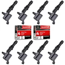 Spark Plugs Ignition Coils Set Ford 150 250 350 5.4L Mas. Fixed Price $259.99.