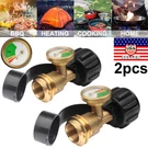 Propane Tank Gauge Brass Adapter W/gas Pressure Level Meter Indicator For Bbq Rv. Fixed Price $11.47.