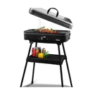 1800W Electric Outdoor Grills W/ Lid Indoor Smokeless For Balcony Portable. Fixed Price $105.53.