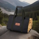Whiteduck Tuff Large Firewood Carrier 21 Oz. Heavy Duty Waxed Canvas Log Black. Fixed Price $29.99.